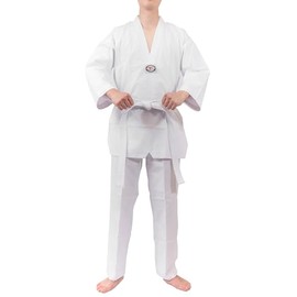 AAMA Student White V-Neck Taekwondo Uniform - 1