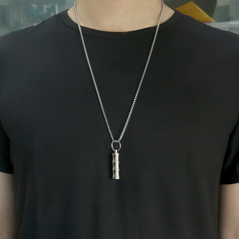 Titanium Small Pill Box Titanium Pill Case Necklace Nitro Mini