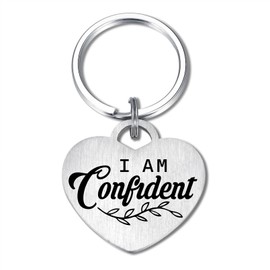 Levole I am Confident Keyring Inspiration Keyring Motivational Gifts Mental Health Keychain Daily Affirmation Inspiration Uplifting Quotes Reminder Gift for Her Him Hug Gifts Self Love