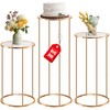 OIHYA 3PCS Cylinder Stands for Parties, Gold Metal Plant Cylinder