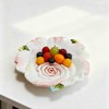 Minigift Ceramic Dessert Plate, 3D Hand-paint Champagne Rose Fruit Plate