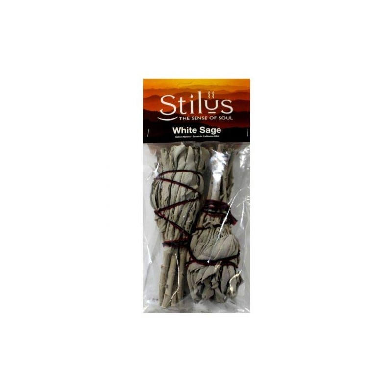Smudge Stick California White Sage Small Twins 5″ (12cm) Pack