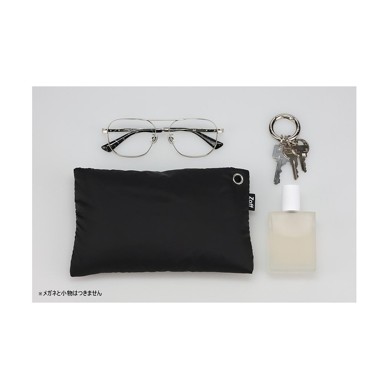 Zoff Glasses Case, Sunglasses Case, Black, Padding, Unisex, Pouch, Stylish,