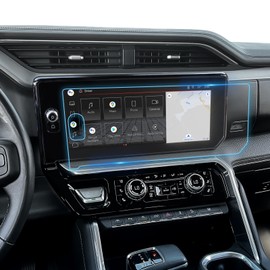 LFOTPP For 2025 2026 GMC Sierra Screen Protector-2022-2026 Sierra 1500& 2024-2026 Sierra 2500HD 3500HD (AT4/AT4X/Denali/Denali Ultimate) (Buttons on the Screen) 13.4 Inch Navi Touchscreen [HD Glass]
