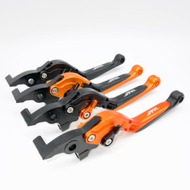 Generic Compatible with KTM Duke 125 200 250 390 RC125 RC200 RC390 Brake Clutch Lever CNC Aluminum Extendable Adjustable Levers Accessories (Orange Black `Black)
