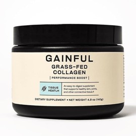 Gainful Performance Boost Collagen Peptides Powder with Vitamin C, Skin, Immune & Joint Support, Grass Fed Bovine Collagen, Unflavored, 14 Servings