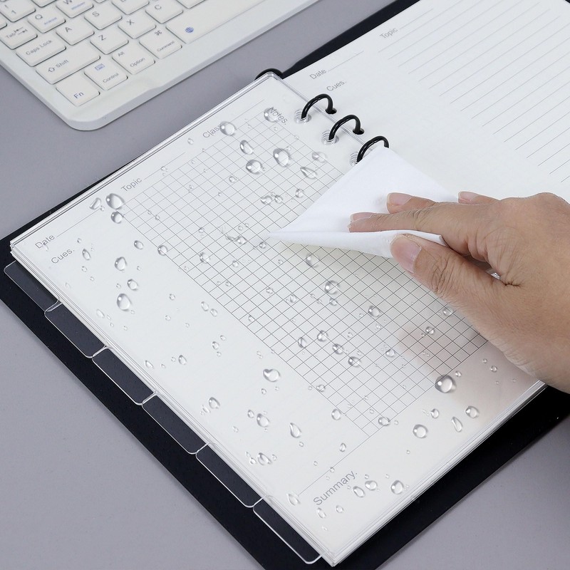 A5 6 Hole Acrylic Binder Dividers, 6 Pack Clear 1mm