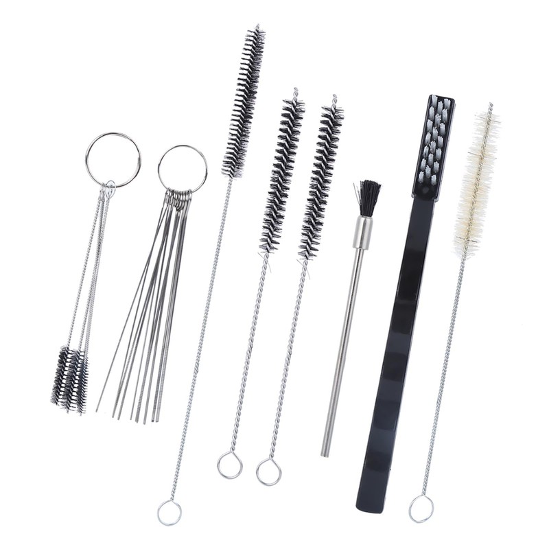 19 Pieces Carburettor Carbon Dirt Jet Remover, Portable Cleaning Set