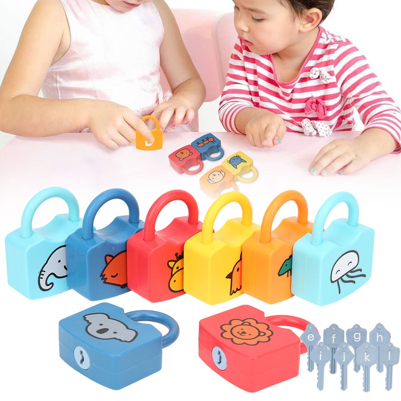 Plastic Children Early Educational Cognitive Learning Numbers Locking Preschool ToyEFGHIJKL