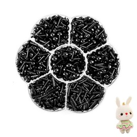 YFFSFDC Stuffed Animal Handicrafts Stuffed Toy Eyes and Nose Set, Approximately 800 Pieces (0.1/0.1/2/0.2/0.2/0.2/0.2/0.2/0.3/0.2/0.3 inches (3/4/5/6/7 mm) Doll Making, DIY Sewing, Handmade Parts