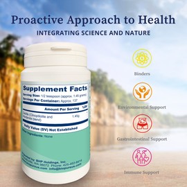 BioPure ZeoBind – 100% Natural Mineral Blend of Clinoptilolite and Mordenite Powder That Detoxes and Cleanses The Body to Support Immunity, Gastrointestinal Health, and Microbiome Balance – 200g