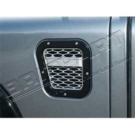 BRITPART XS AIR INTAKE GRILLE BLACK WITH SILVER MESH LEFT COMPATIBLE WITH LAND ROVER DEFENDER, PART # DA1972