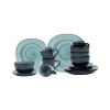 16pcs Ceramic Dinner Set Green Square Shape Dinnerware Set for