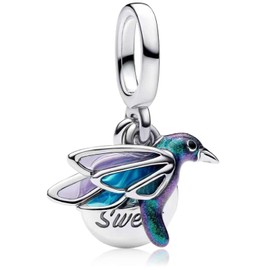 MSPOVOF Heart Christmas Animal Charms Bead for Bracelets and Necklaces, S925 Sterling Silver Charms for Birthday, Women’s Jewellery Gift, Cubic Zirconia