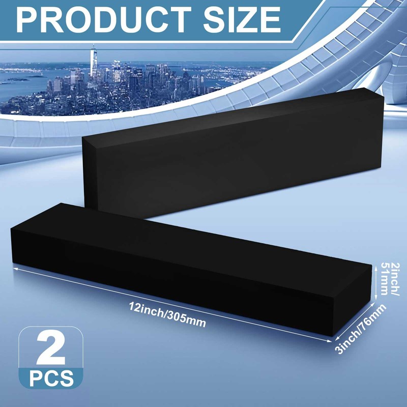 Colingmill 2 Pcs HDPE Plastic Block 2" x 3" x