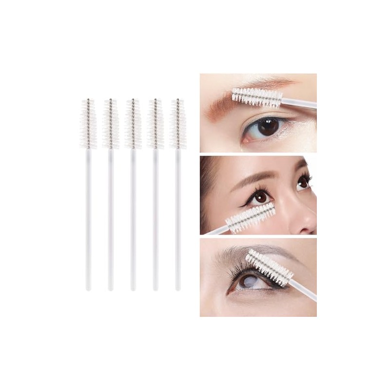 Tbestmax 500 Varitas de Mascara Desechables Cepillo de Pestañas Spoolies