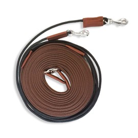 Double Lunge Horse Double Lunge Ideal for Floor Work, Horses Lunging Line for Gymnastication, Length 16 m (1 x Double Lunge Brown)