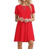 POPYOUNG 2025 Women's Summer Casual T-Shirt Dresses Crew Neck Beach