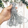 K-Kraft 16-Inch Silver Metallic Stretch Loops for Crafts and Easy