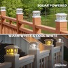 SIEDiNLAR Solar Post Cap Lights Outdoor, Aluminum Glass 2 Modes