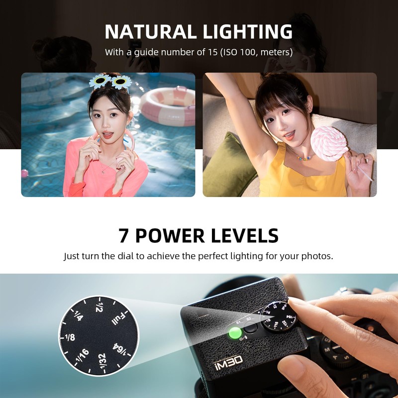 Godox iM30 Flash iFlash iM30 Camera Flash, GN15, 7 Power