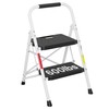 BONTEC 2-Step Ladder, Folding Step Stools for Adults with Wide