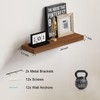 SAUMONIERES Floating Wall Shelves for Bedroom Bathroom Wall Mounted Solid