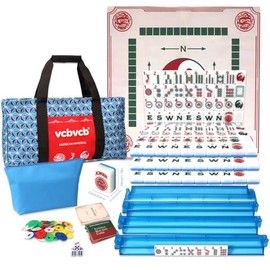 160 Pcs American Mahjong Tile Set | Elegant Vintage Luxury Style with Blue Back Mahjong Tiles