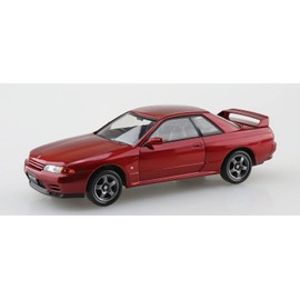 Aoshima Bunka Kyozai 1/32 The Snap Kit Series Nissan R32 Skyline GT-R Red Pearl Color-Coded Plastic Model 14-E