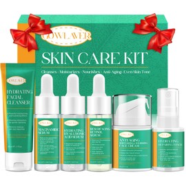Lifting & Firming Anti-Aging Skin Care Set Kit for Women Teens,Niacinamide Retinol Serum,Hyaluronic Acid Serum,Skincare Gift Set,Facial Skin Care Products,Face Care Routine Kit Christmas Gift Women
