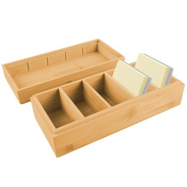 WIYETY Wooden Index Card Box: A8 Flashcard Box with Divider Boards and Lid, Business Card Box, High Capacity Card Box for Storing Cards for Office, Schools and Home, 24.5 x 13.5 x 8.5 cm