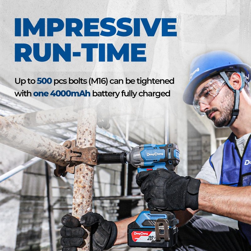 Dong Cheng 20V Brushless Impact Wrench, Max Torque 360 ft-lbs