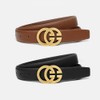 EOQIFJM - Cinturón de piel clásico para mujer, cinturones de