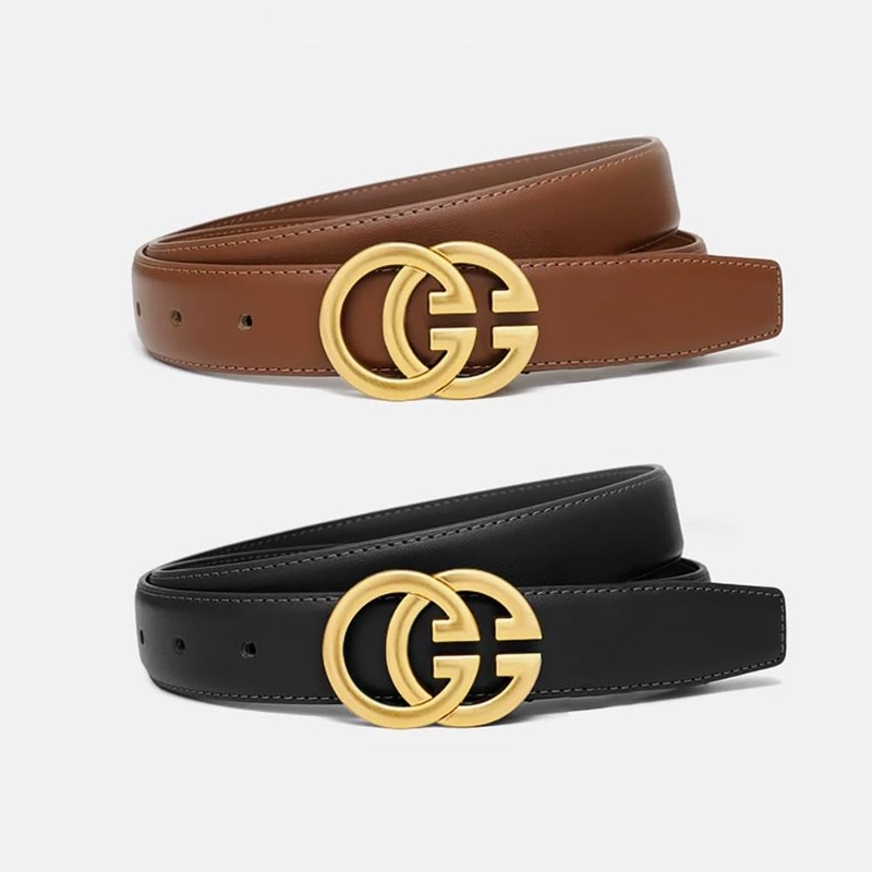 EOQIFJM - Cinturón de piel clásico para mujer, cinturones de