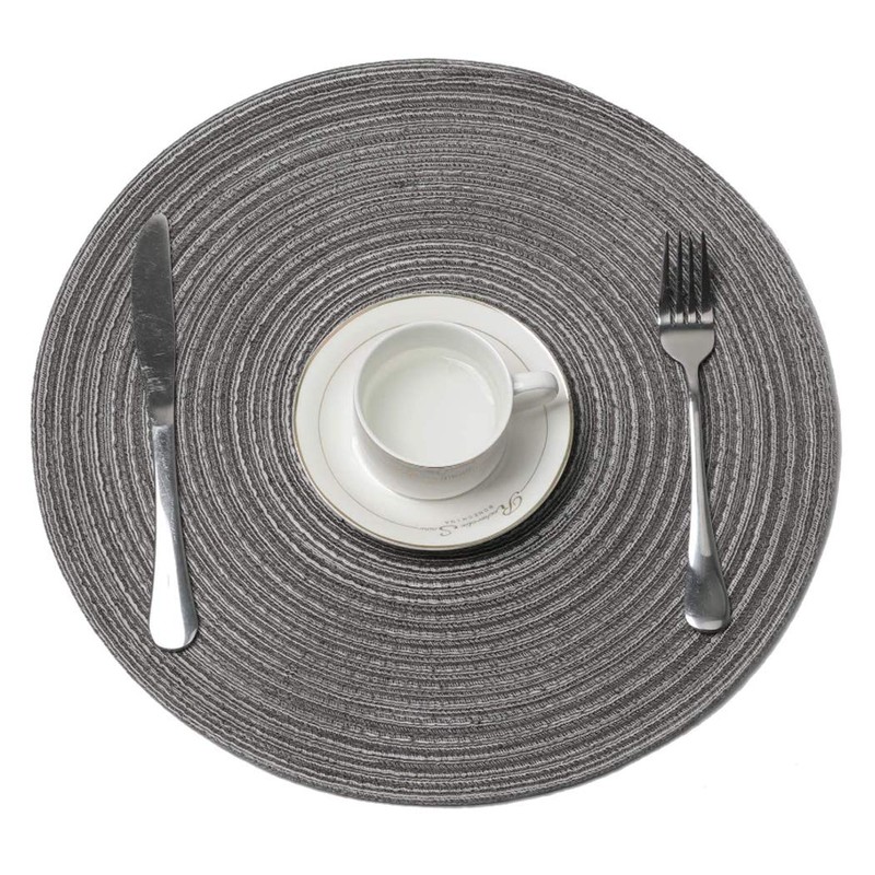 Hoshen Round Cotton Yarn Placemats, Soup Plates, Coasters, Heat Insulation