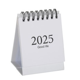 Mini Desktop Calendar,2024-2025 - Juli 2024 to Dec 2025 Small Desktop Calendar, for Home Office School,with Stickers,Reminder of Important Days.(White)