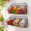 Wall-Mounted Kitchen Storage Basket for Vegetables and Pantry Organization –