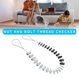 Nut And Bolt Thread Checker, Thread Checker, 26 Male Female Thread Identification Tool, Screw Thread Gauge with 14 Inch And 12 Metric Gauges…