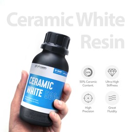 phrozen Ceramic White Resin, Ceramic-Like Finish, Ultra-Low Viscosity, Perfect for Industrial-Grade Mechanical Models (500ml)