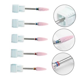 Healeved 5pcs Nail Polishing Heads Kit for Manicure and Pedicure Special Grinding Tools for Nail Art Efficient Dead Skin Removal