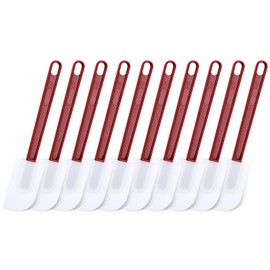 Silicone Rubber Spatulas, Commerical Silicone Spatula Set, Soft Rubber Spatula Scraper 9.5 Inches, Commercial Spatulas, Silicone Rubber Spatula Set Resistant to 500℉ (10 Scrapers 9.5")