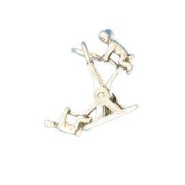 Generic Ren On Seesaw Teeter Totter 3D 925 Solid Sterling Silver Charm Handcrafted, universal fit, vibrant enamel, secure design, artisan quality TREISM00702