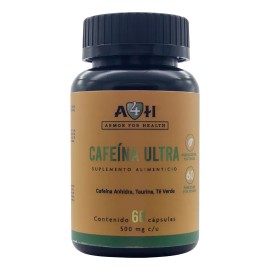 Cafeina Te Verde Taurina De 60 Cápsulas 500 Mg A4h