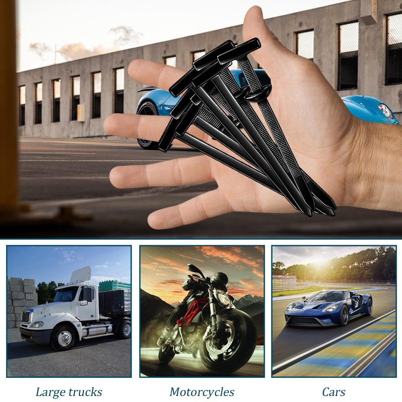 Cable Tie Buckle, 120 Pcs Nylon Universal Snap-Fit Fastening Clips