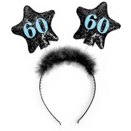 Libetui Cerchietto 60° compleanno donna fascia fascia regalo 60° compleanno donna corona stella