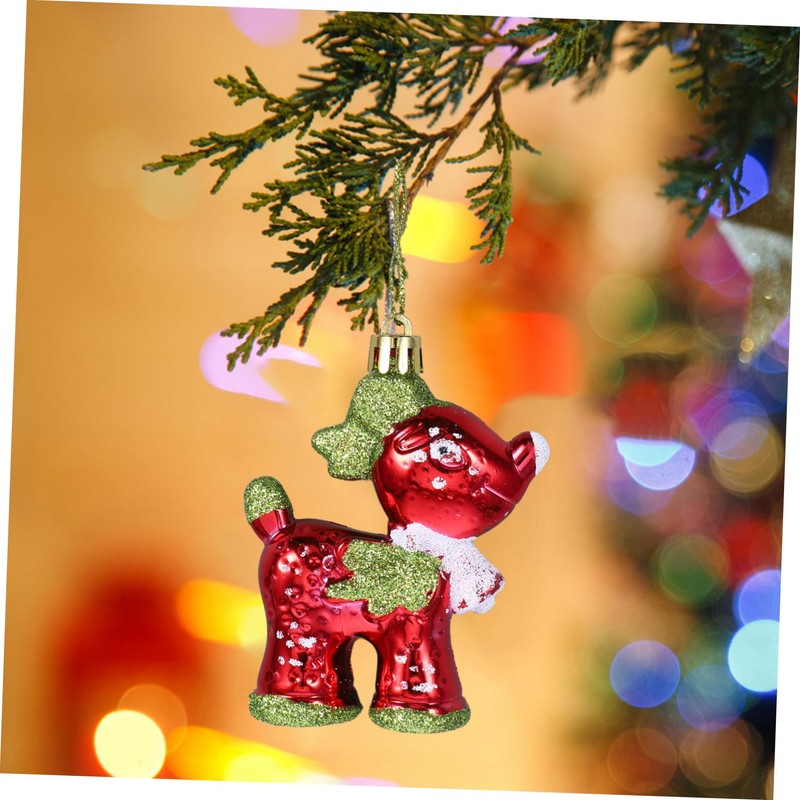 MAGICLULU 4pcs Xmas Tree Hanging Ornaments Christmas Themed Deer Decorations