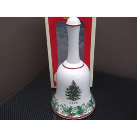 Spode Christmas Tree Annual Border 70th Anniversary Bell 7 inch (Dated)
