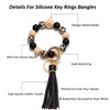 NVENF Silicone Key Ring Bracelet Bangles for Women Portable House