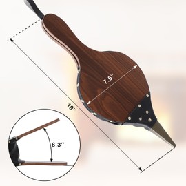 Gtongoko Fireplace Bellows 19" x 7.5" Large Fire Bellow for Indoor Outdoor Camping BBQ Wood Air Blower Hand Bellow Pump Pit Barbeque Fire Tools Accessories with Hanging Strap, Brown
