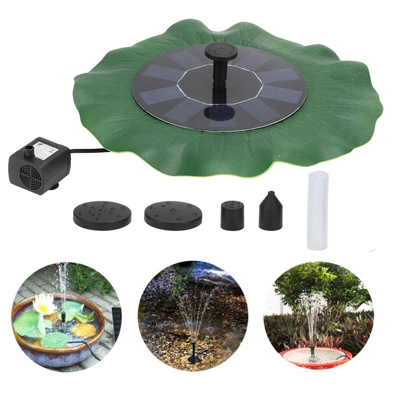 5V 1.6W Solar Water Fountain Pump Floating Landscape Fountain for
